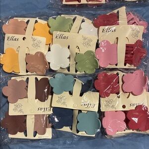 Ella Assorted Color Flower Hair Clips